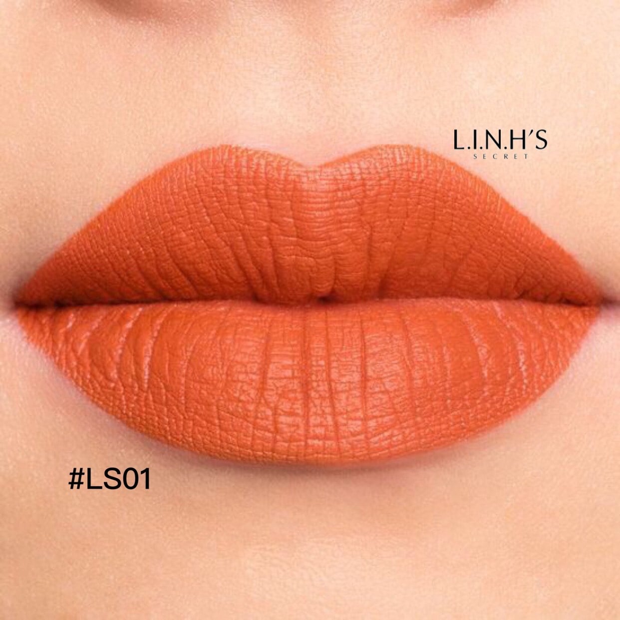 Son lì LS01 · Cam gạch – màu son trên môi