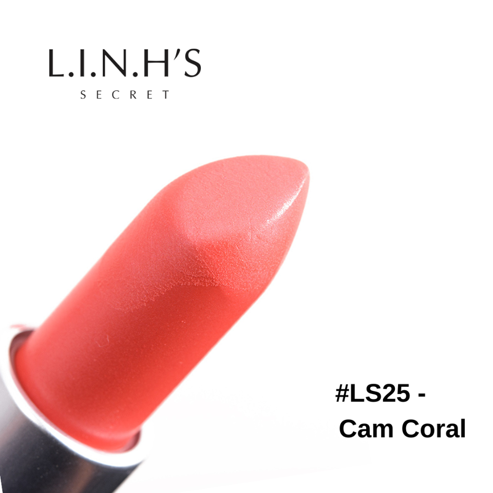 Son lì LS25 · Cam coral – thỏi son thật